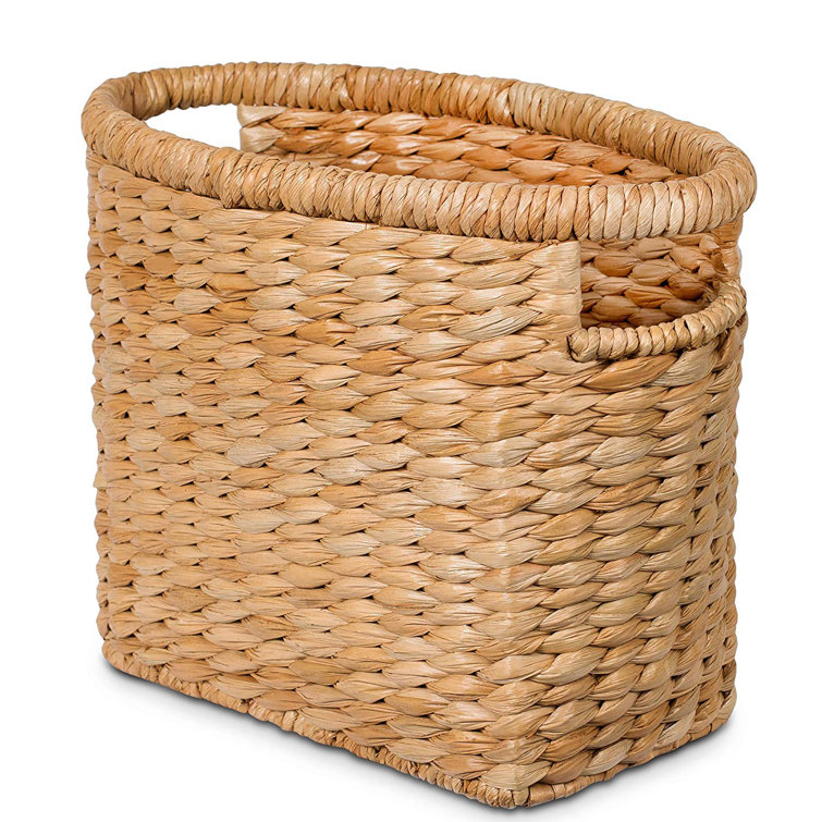 Highland Dunes Emborough Hand Woven Basket Magazine Rack Wayfair